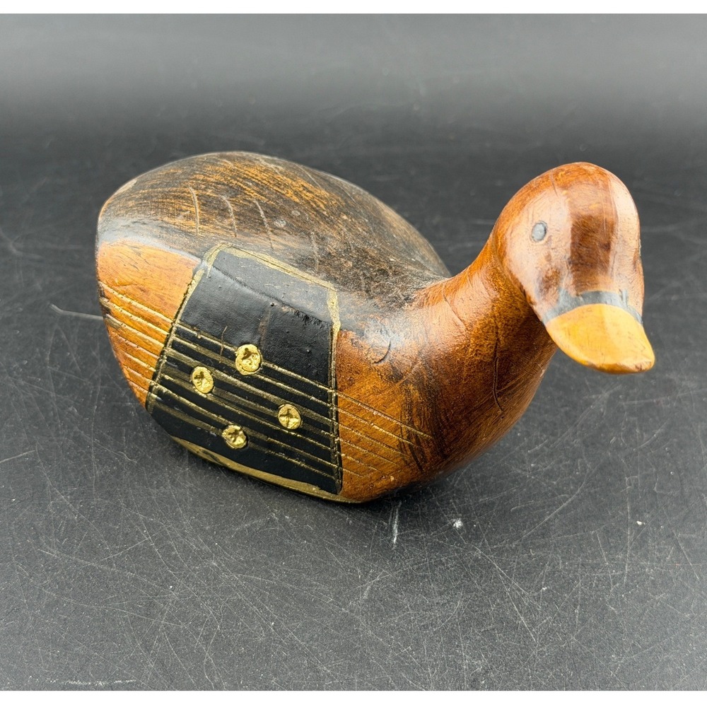 Vintage Duck Decoy Persimmon Wood Golf Club Head-Figurine Folk Art Gift